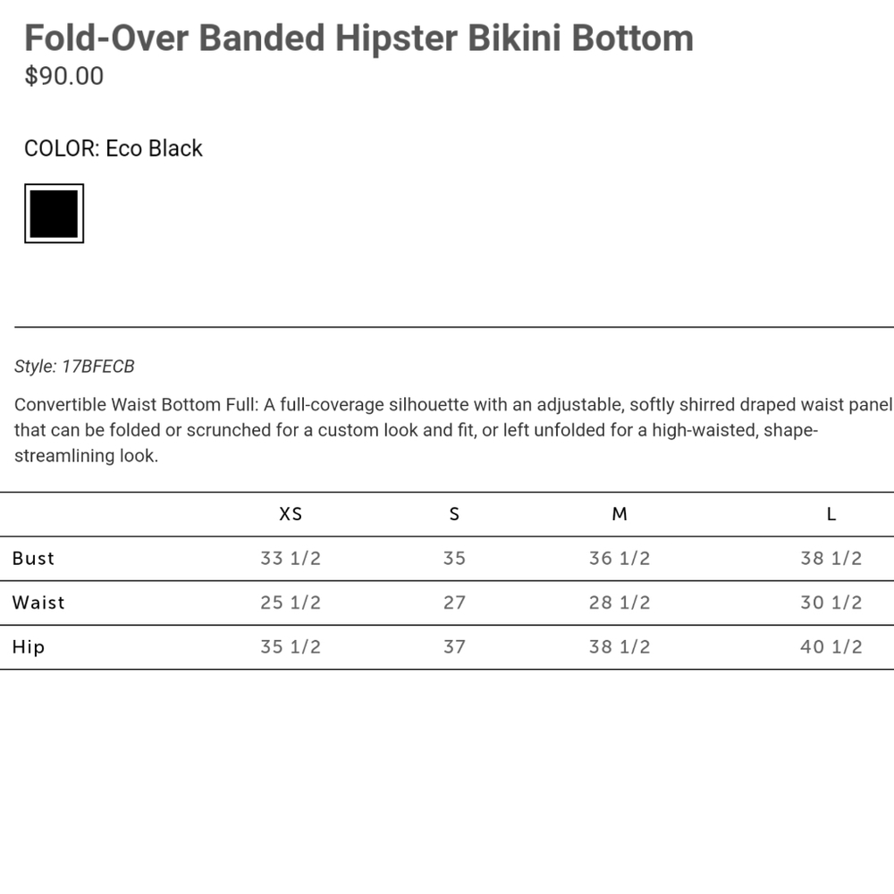 Vitamin A Bikini Bottom Black Convertible Waist XS - Picture 6 of 6